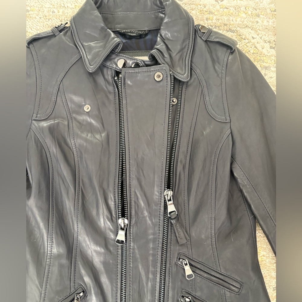 Mackage Lamb Leather Motorcycle Jacket - Picture 8 of 15